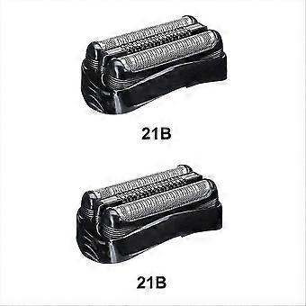 2Pcs 21B Replacement Shaver Foil Head Compatible with Braun 3 Series Shavers Plastic and Stainless Steel
