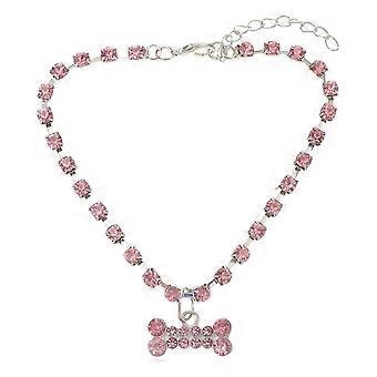 Rhinestone Dog Collar Adjustable Necklace for Pet Use 5Pcs Pack