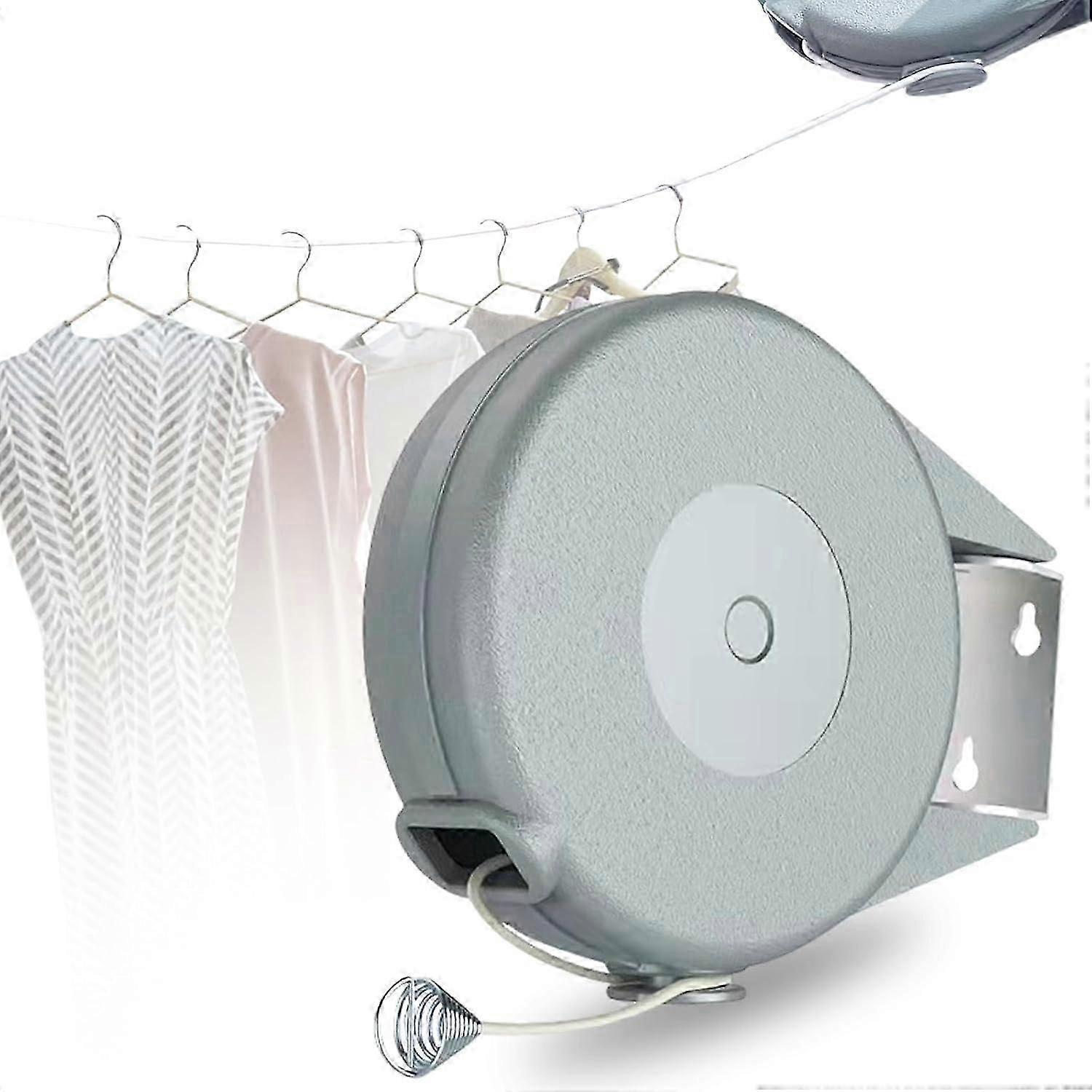 Camping retractable clothesline to prevent sagging