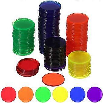 Plastic Tokens Chips for Game Accessories 300Pcs Mixed Colors