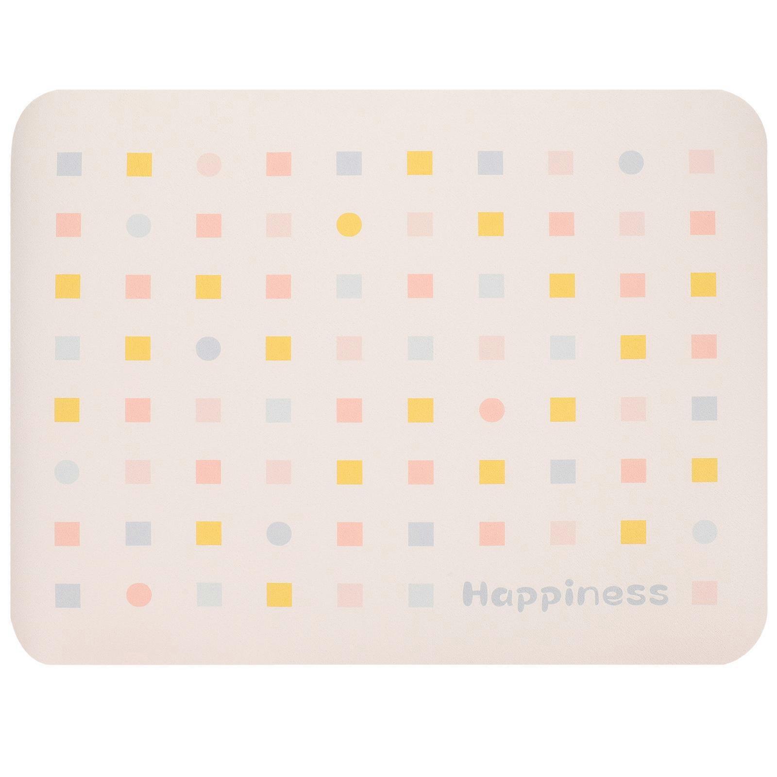 Beige Dish Drying Mat for Kitchen Countertop with Absorbent Material