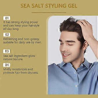 Männerhaar Meersalz Styling Gel Feuchtigkeitsspendender Glanz Natürliche flauschige Herren-Styling-Behandlung