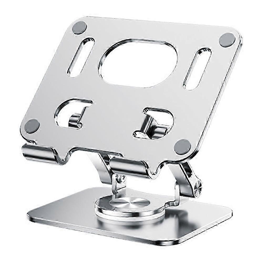 360 Rotation Tablet Holder Stand Height Adjustable Folding Mini Desk Stand Silver