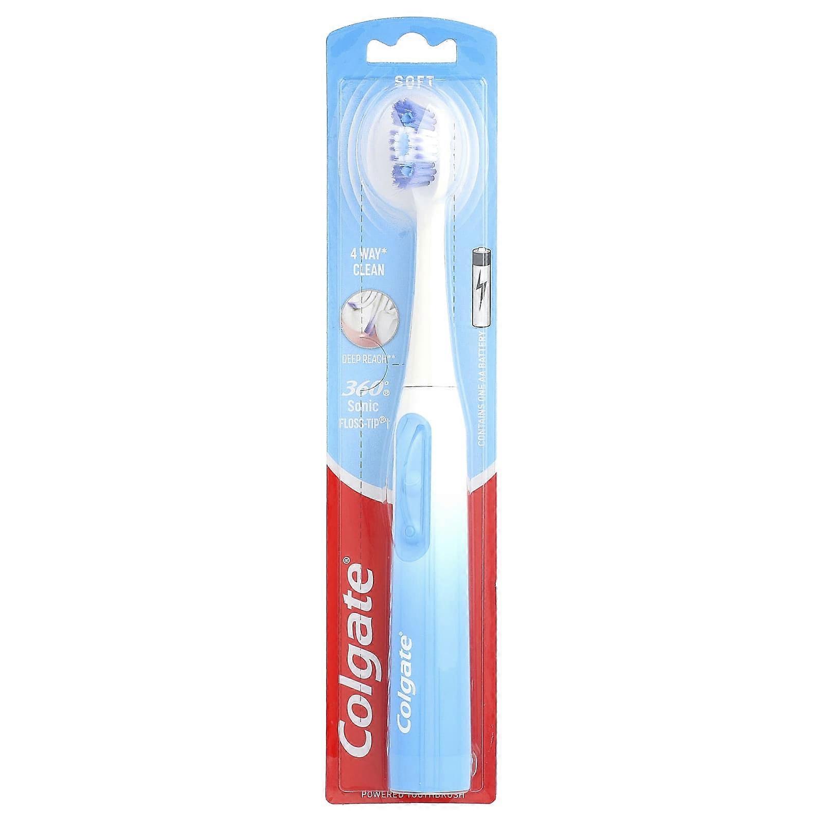 Colgate, 360 Sonic Floss-Tip®, Powered Battery Toothbrush, Soft, 1 Toothbrush, 2-Pack