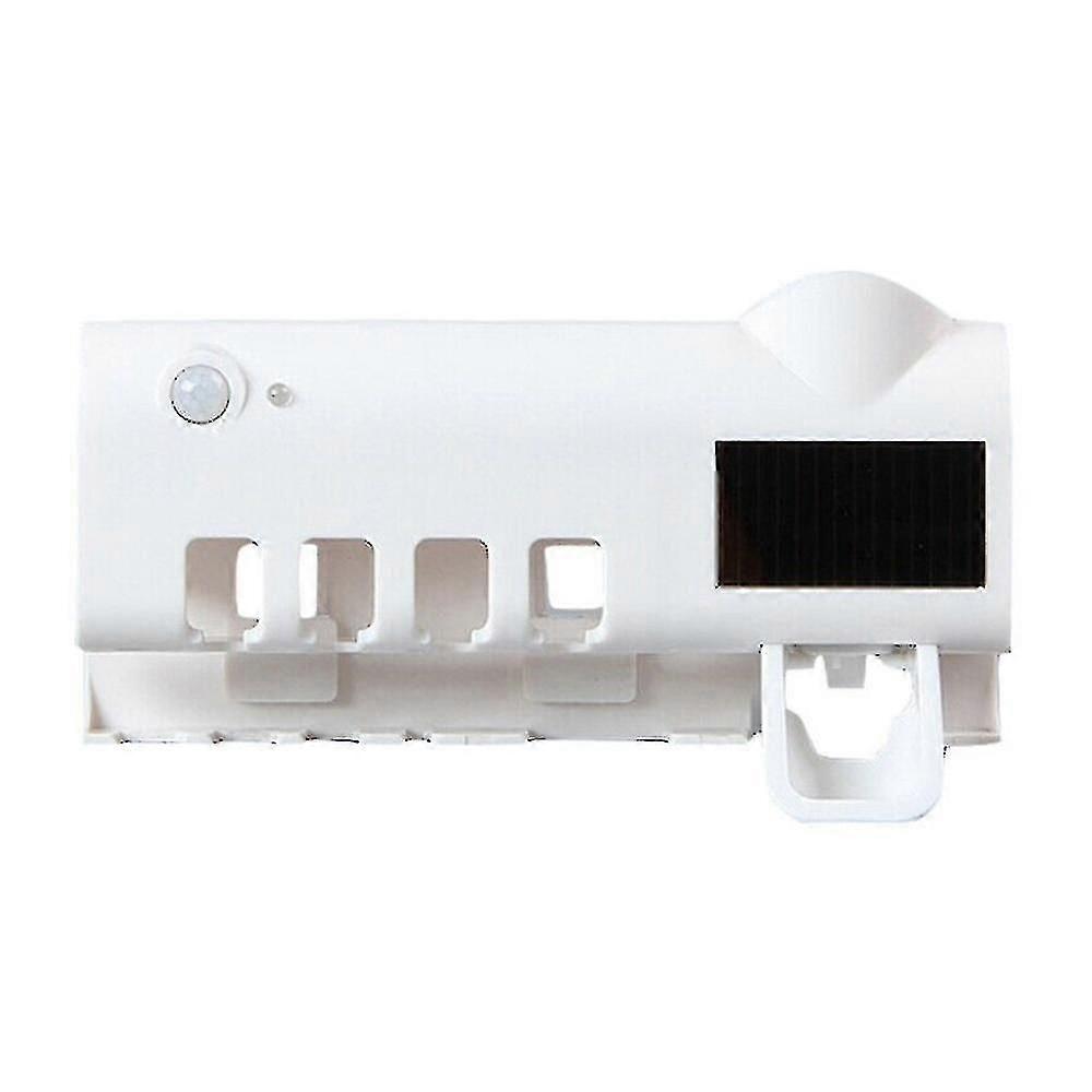 Automatic Toothpaste Dispenser Toothbrush Holder Wall Mount Uv Light Sterilizer
