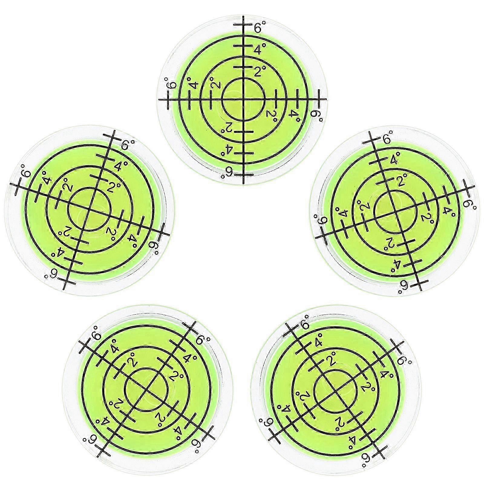 5pcs Small Level Bubble Circular Bubble Level Mini Level Small Leveler Spirit Level
