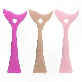 3-Pack Reusable Silicone Eye Makeup Stencils for Eyeshadow and Liner Application