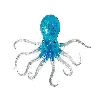 Glitzergefüllter Oktopus-Quetschball, TPR-Milchprodukt mit langsamer Rückfederung, Maltose-Quetschspielzeug zum Entspannen und Stressabbau