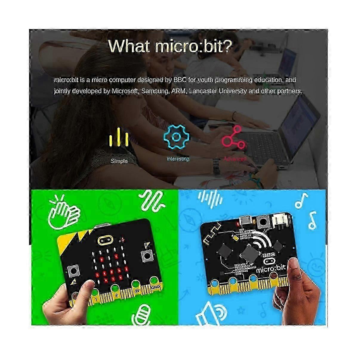 Bbc Microbit V2.0 Motherboard an Introduction To Graphical Programming in Python compatible with Primary and Se