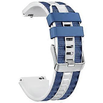 22 mm tweekleurige snelsluitingsband voor Huawei Watch Ultimate 2/ Ultimate Design/ Ultimate/ GT 6/ 5 46 mm siliconen horlogeband met zilveren gesp