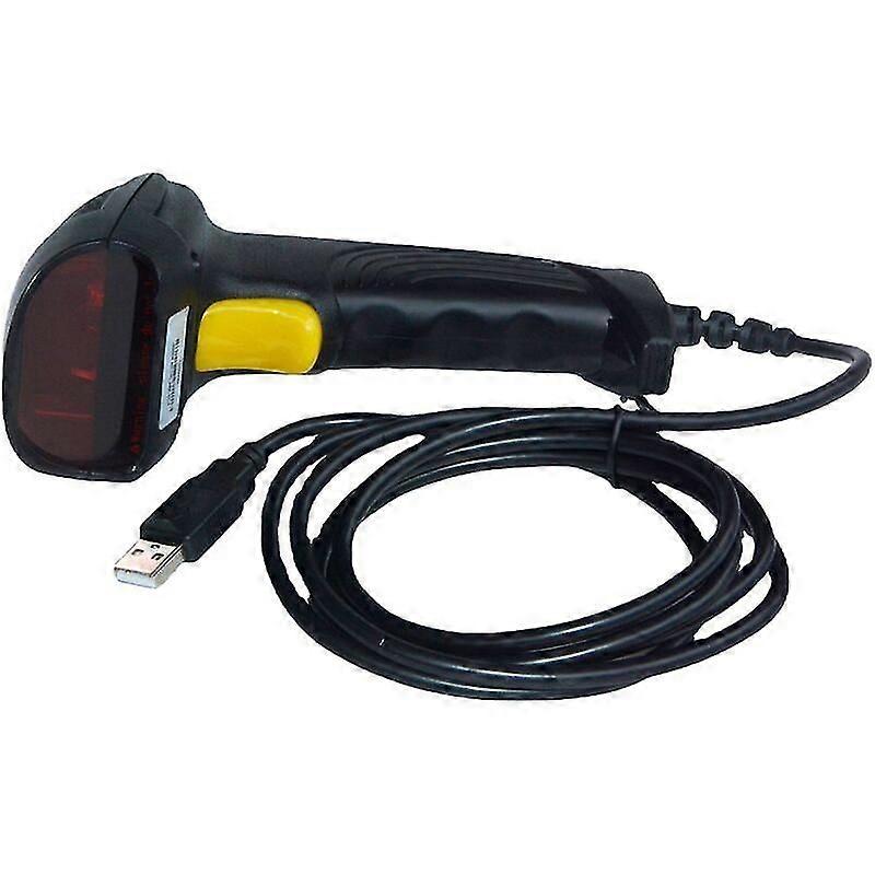 Black Portable Wired USB Laser Barcode Scanner