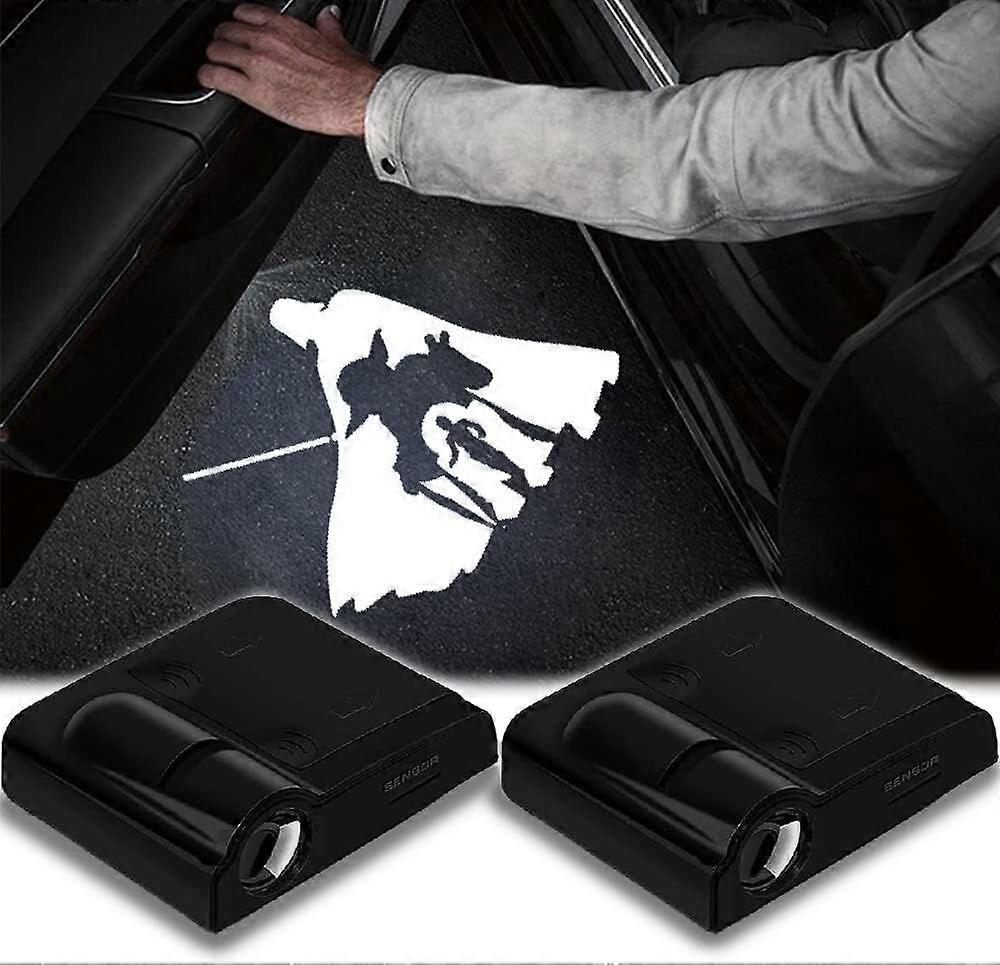 Ubiuo 2pcs for Vader 3D Magnetic Car Door Step LED Welcome Logo Shadow Ghost Light Projector Lamp fits All Car Models (Star Wars Darth Vader Youda)