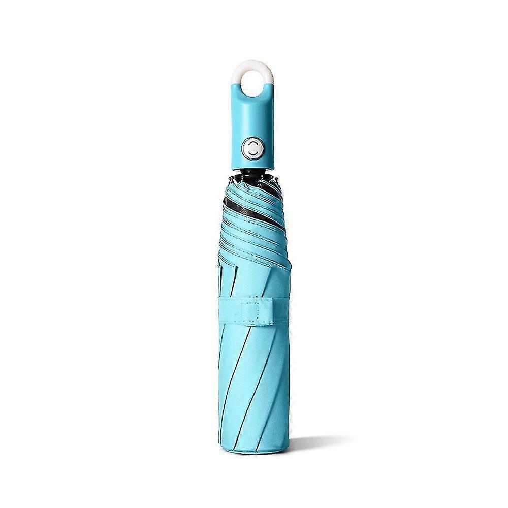 8K Solid Color Automatic Umbrella 3-Folding Windproof Sun Umbrella with 360 Rotating Hook Handle-Yvan