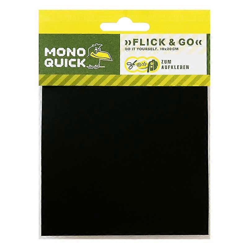 Glue patch black - patch, iron-on patch, size: 10.0 x 20.0 cm