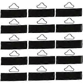 30Pcs Silver Triangular D Rings for Trampoline Repair, DIY Accessories for Survival Kits & Luggage Bags 11.50X3.50X0.30cm High Strength