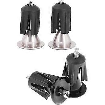 ZWS-Bike Handlebar End Caps Bicycle Bar End Plugs Alloy Bicycle Handlebar Plugs For Most Bicycle, Mountain Bike, Road Bikeblack2 Pairs