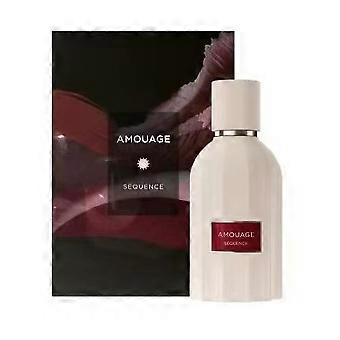 Amouage Sequence Perfume Bottle, Unisex Fragrance, Elegant White Glass Design, Luxury Scent