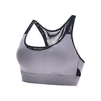 Simple Shockproof Women Sports Bra Vest High Impact with Fixed Pads Yoga Bra Lingerie Adjust Seamless Vest Outer Fitness