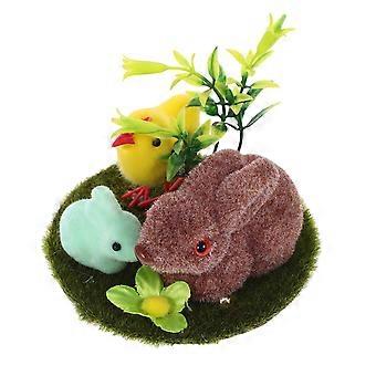 Paashaas en kip decoratief ornament Paashaas beeldje kip decoratie