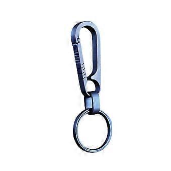 Titanium Keychain with Quick Release Clip, Lightweight CNC Machined TC4 Key Holder for Backpack and Belt