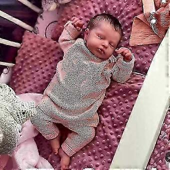 19 inch levensechte herboren peuter Bebe Doll Loulou Reborn Baby Soft Body Doll Toy Kerst verrassing geschenken poppen speelgoed