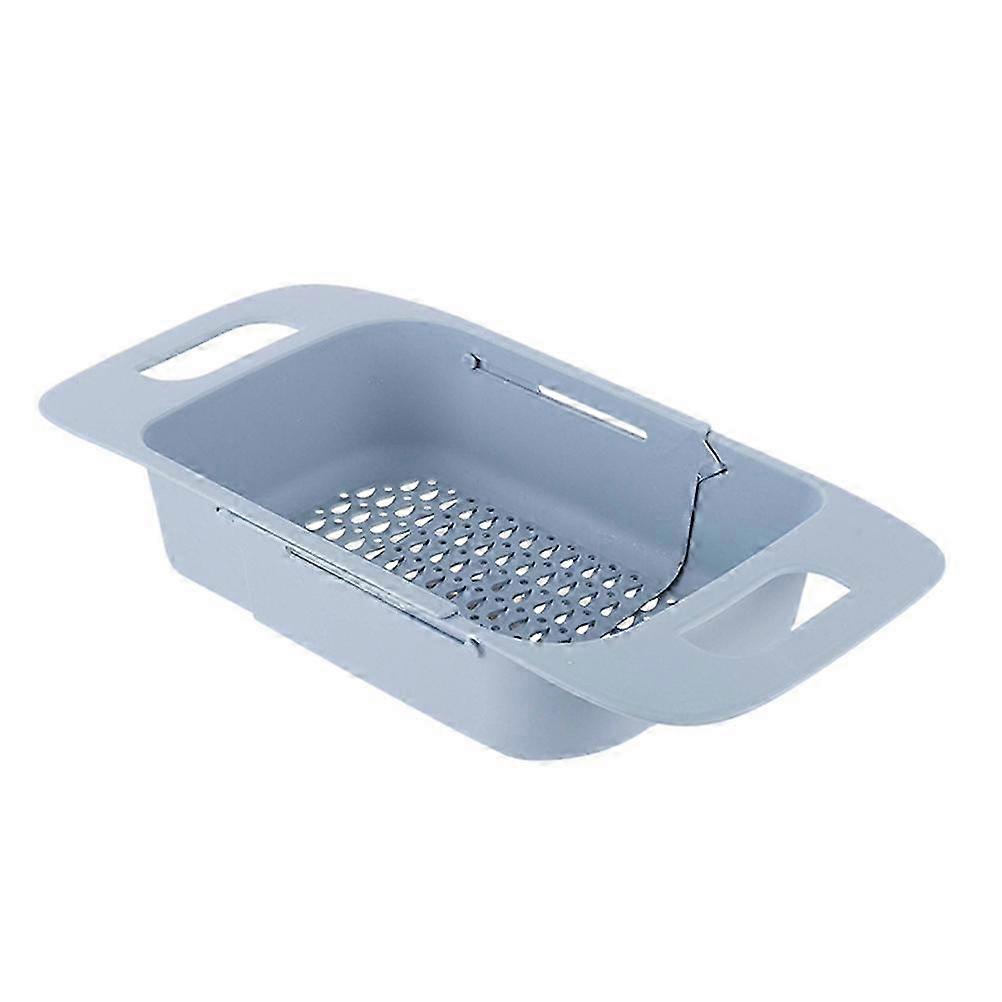 1pc Retractable Kitchen Drain Rack Multifunctional Fruit Basket Dish Rack