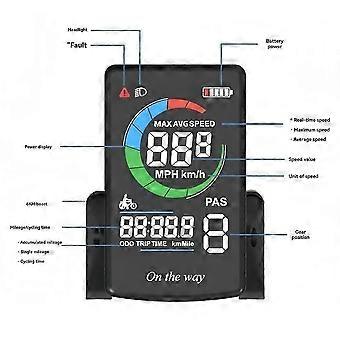 Velocímetro C13 para bicicleta elétrica com tela colorida, compatível com motor central Bafang BF-UART e programação UART para BBS0102B G340 G320.