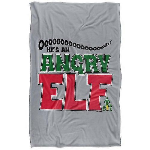 Elf Angry Elf Text Polyester Soft Touch Blanket