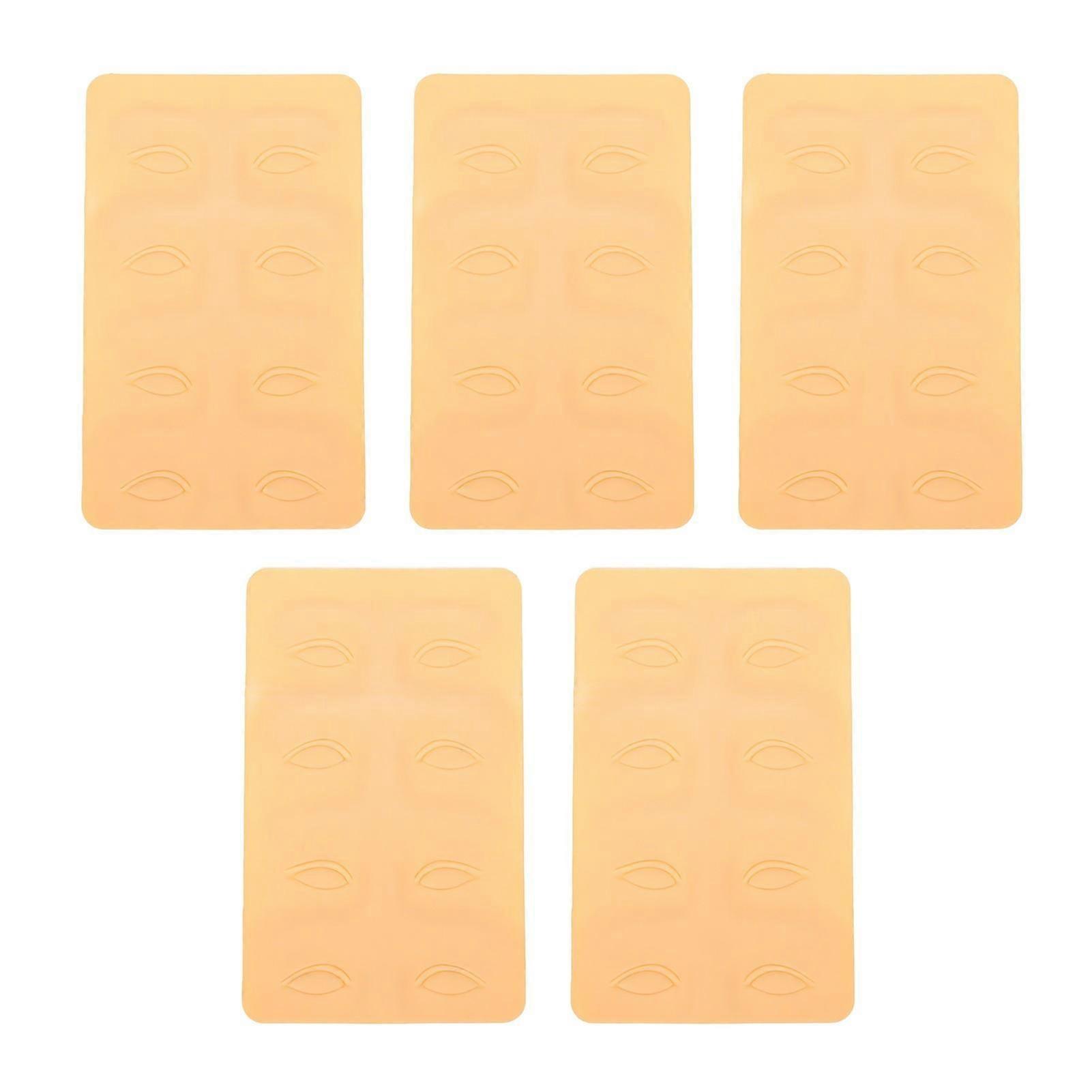 5 Sheet Practice Eyebrow Skin 3D Silicone Pads for Eyebrows Microblading Permanent Makeup