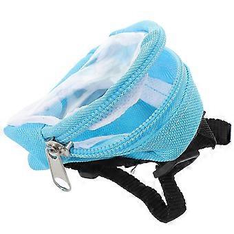 Mochila mini transparente azul-celeste com zíper para bonecas, compatível com Labubu - Observação: Este acessório é um produto de terceiros e