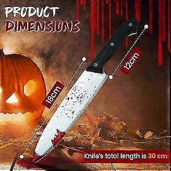 with Blood Detail 30cm Halloween Bloody Knife Prop with Black Handle-Good