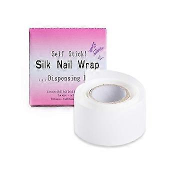 Transparante zijden wrap voor bescherming tegen nagelbeschadiging.