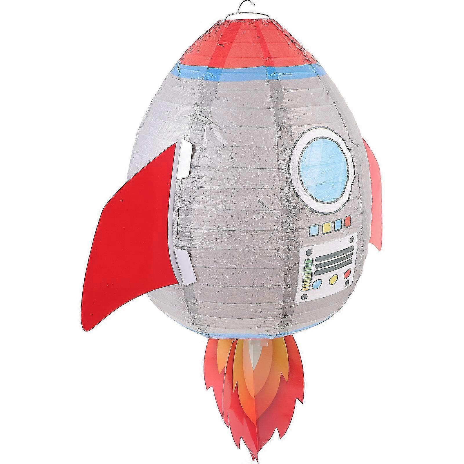 Portable Space Rocket Paper Lantern Decoration