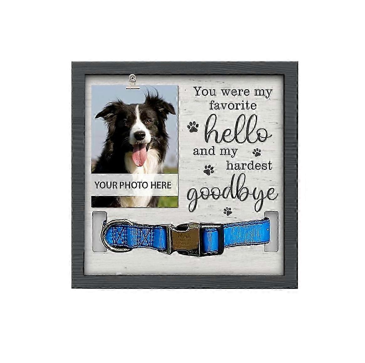 Pet Loss Memorial Frame With Collar Mat