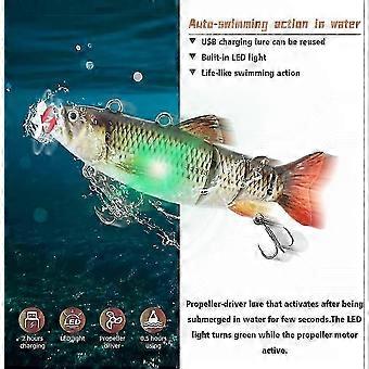 Robotische zwemplug van 9 cm (3,54 inch), elektrische swimbait voor baars, forel en snoek.