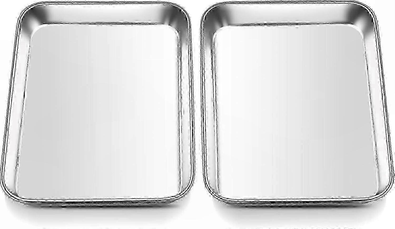 For Baking, Cooking & Serving: Mini Oven Tray, Stainless Steel Rectangle Sheet Pan