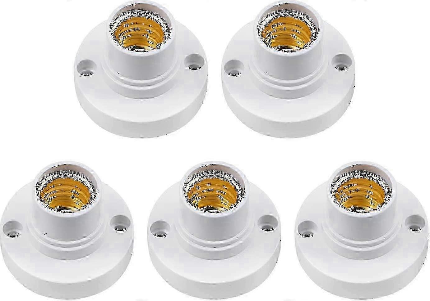 5pcs E14 Edison Screw Light Bulb Socket, Plastic Ceiling Lamp Holder, Cradle Gift