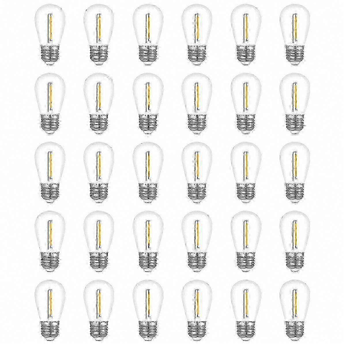 30-Pack S14 LED String Light Bulbs, Waterproof Replacement compatible with Outdoor Use