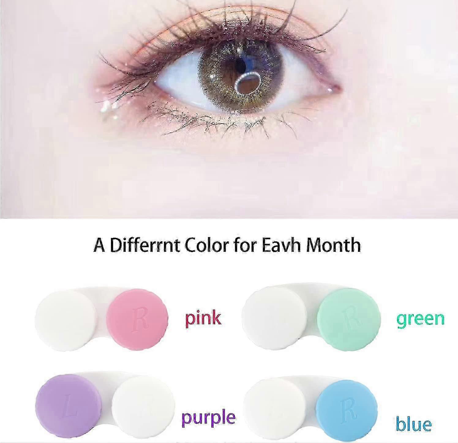 4 Coloured L/R Marked Lens Cases