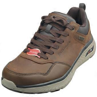 Skechers Arch Fit Crosser Waterproof Mens Casual Trainers in Dark Brown