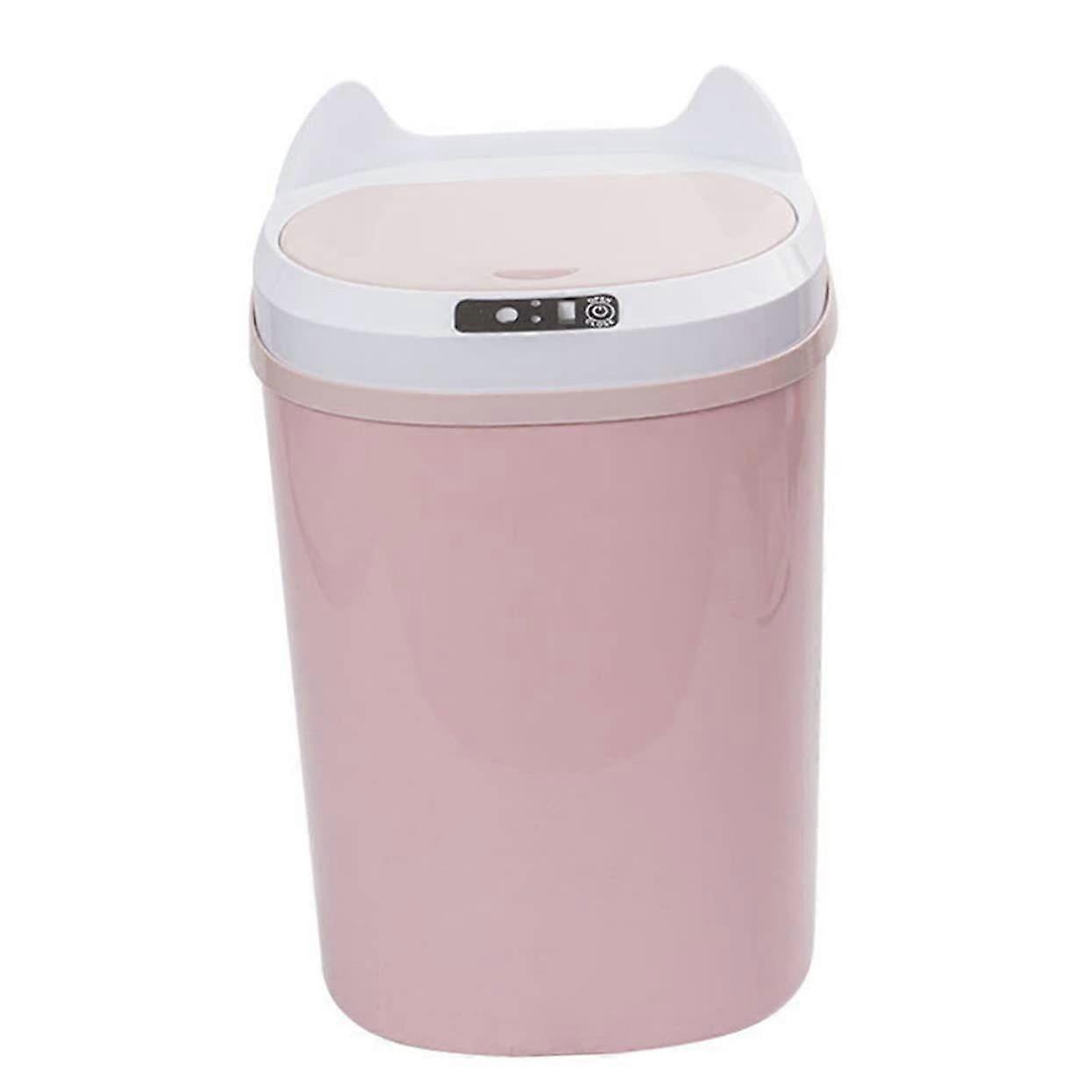 Smart Sensor Trash Can 17l Pink Rechargeable Household Bin