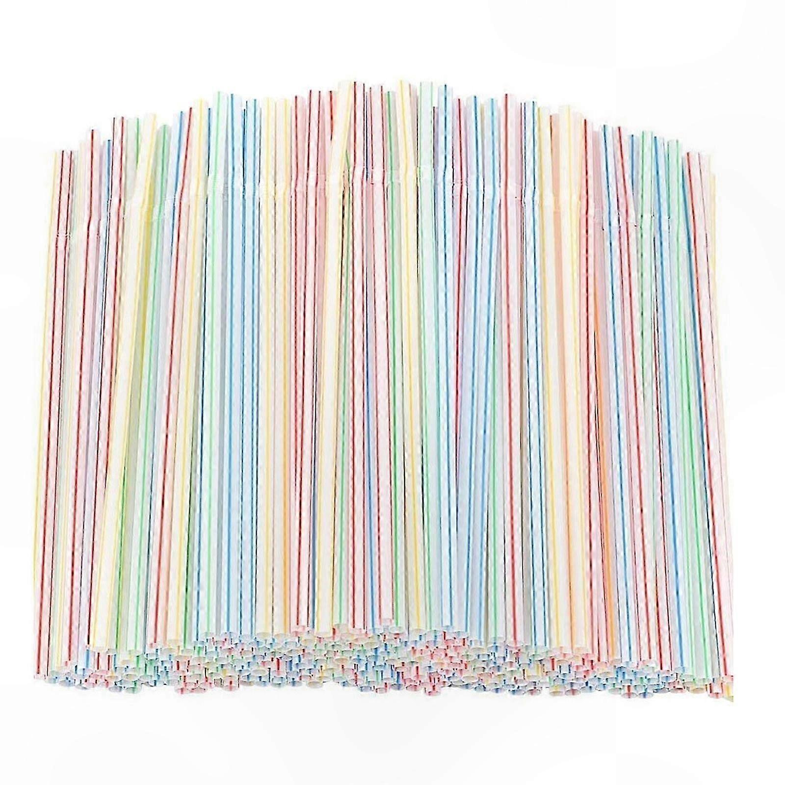 Bendable 8-Inch Striped Straws