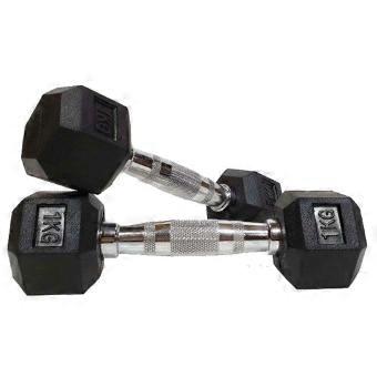 Quality Durable Morgan Rubber Hex Dumbbells 1kg Pair for Strength Training