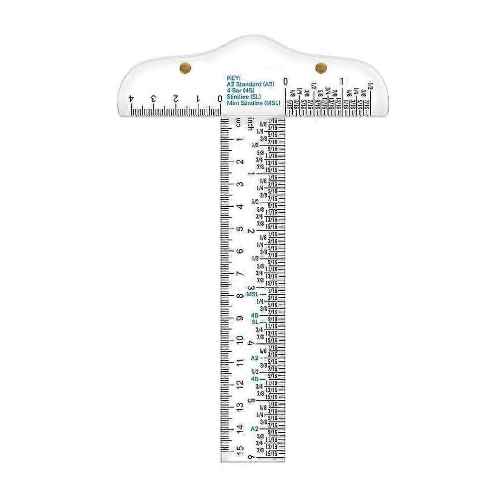Dual-Scale Acrylic T-Square Ruler