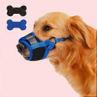 Hundemaulkorb aus weichem Netzgewebe, verstellbar, atmungsaktiv, bissfest, bellkontrollierend, ermöglicht Trinken beim Training und Spazierengehen