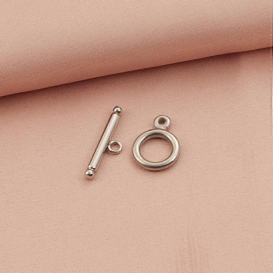 6sets Stainless Steel Toggle Clasps Ring 8~14x19~25mm