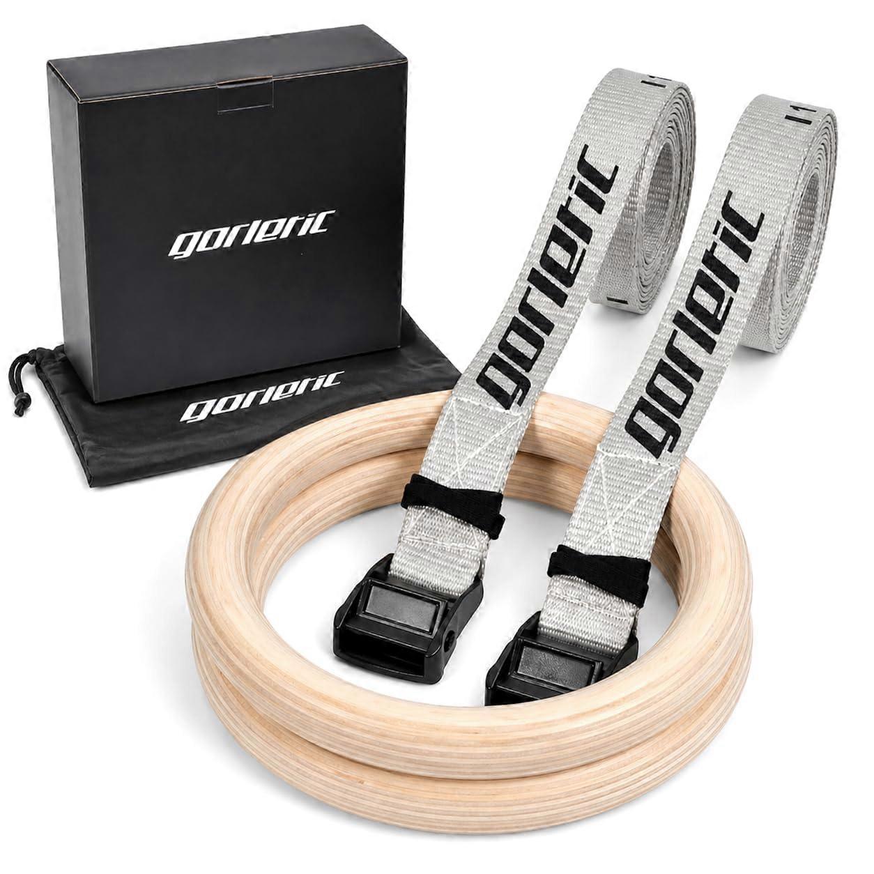 Turnringe, aus massivem Holz, 28 mm und 32 mm Durchmesser, verstärkter Gurt, 4,5 m lang.