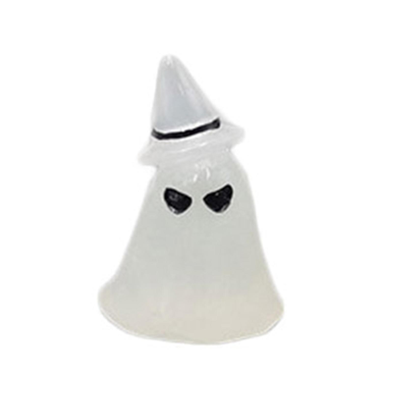 Halloween Theme Luminous Ornament Cartoon Resin Pumpkin Ghost Figurines Creative Party Props Decoration For Home Garden