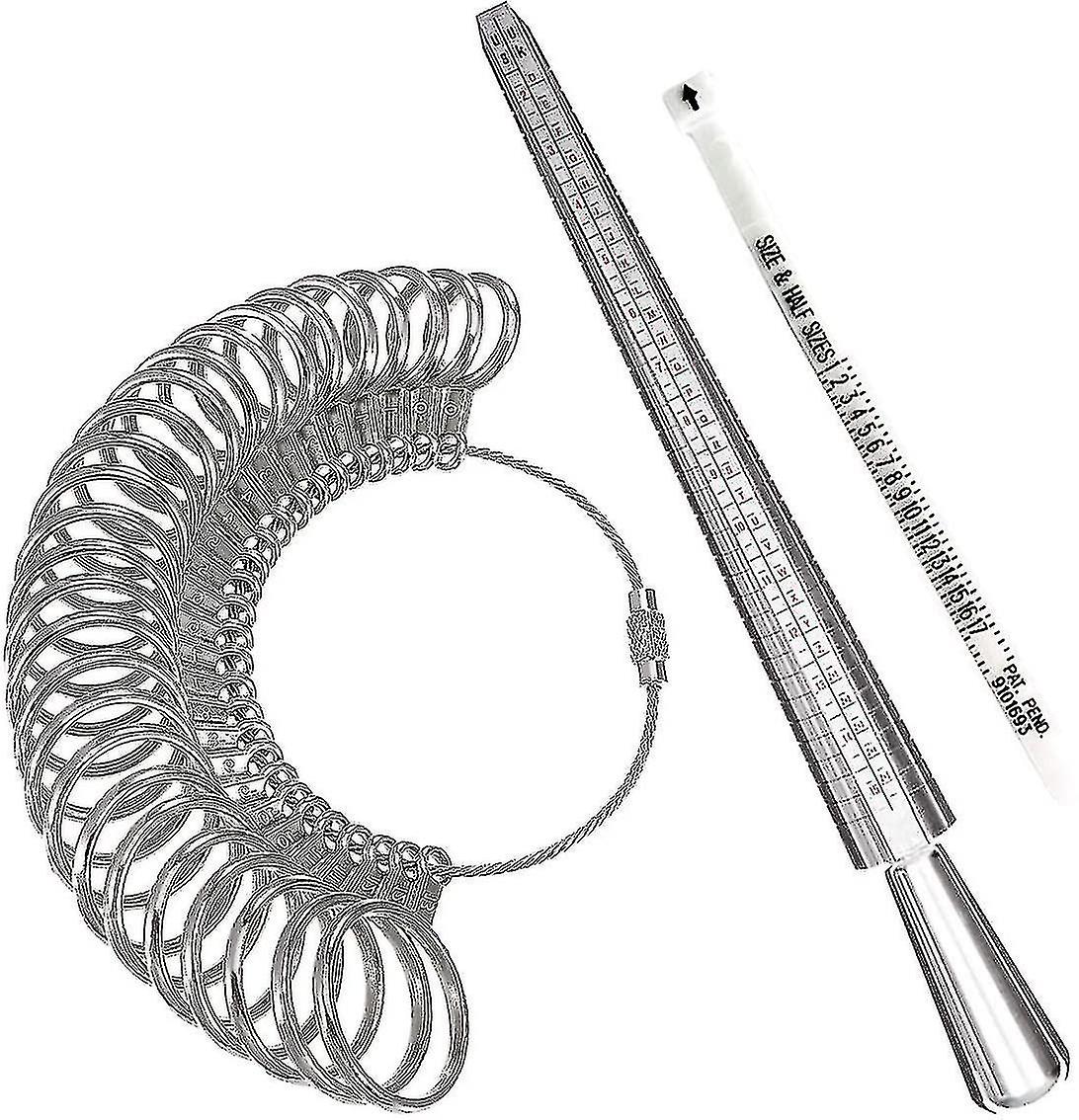 Ring Sizer Measuring Tool,aluminum Ring Mandrel And Finger Gauges
