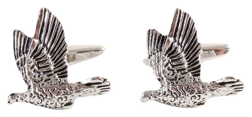 David Van Hagen Game Bird Cufflinks - Silver